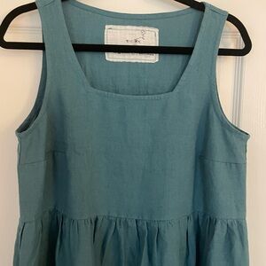 Sleeveless Linen Dress Midi size M